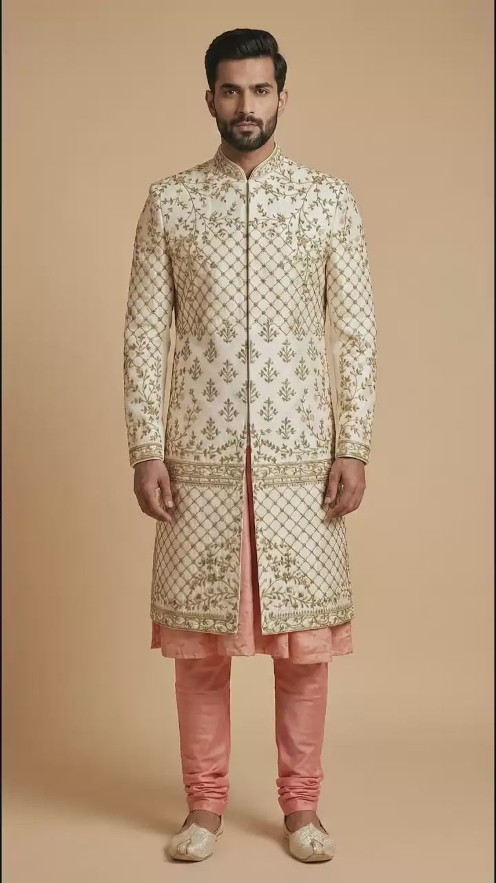 Ivory Royale Sherwani for Men | Dresswala NX