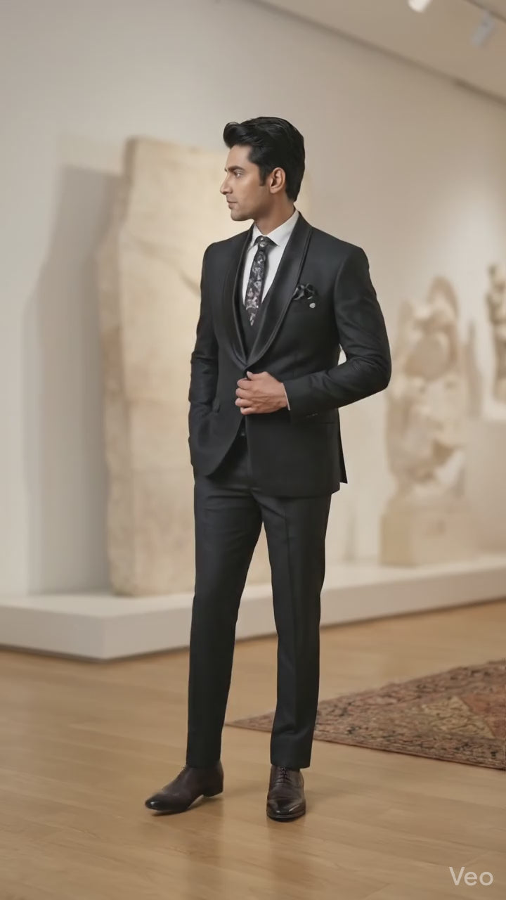 Five Piece Tuxedo (Deep Charcoal) by DressWalaNX