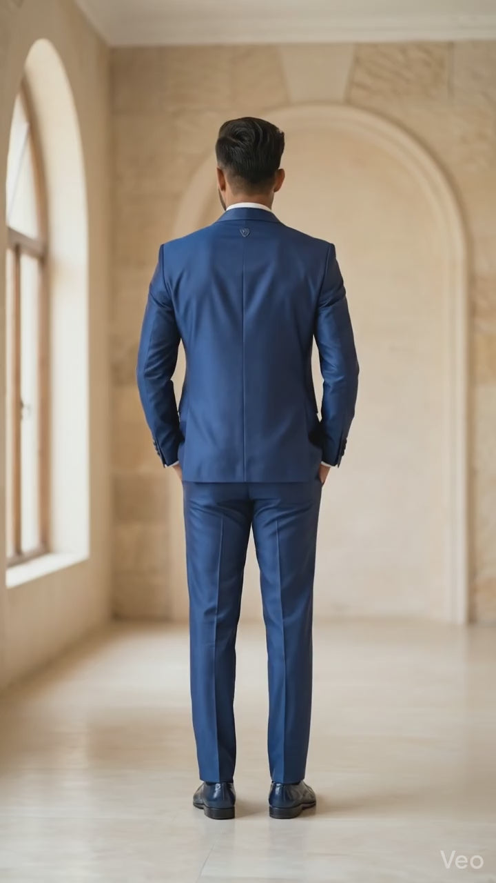 Royal Blue Silk-Finish 5-Piece Tuxedo
