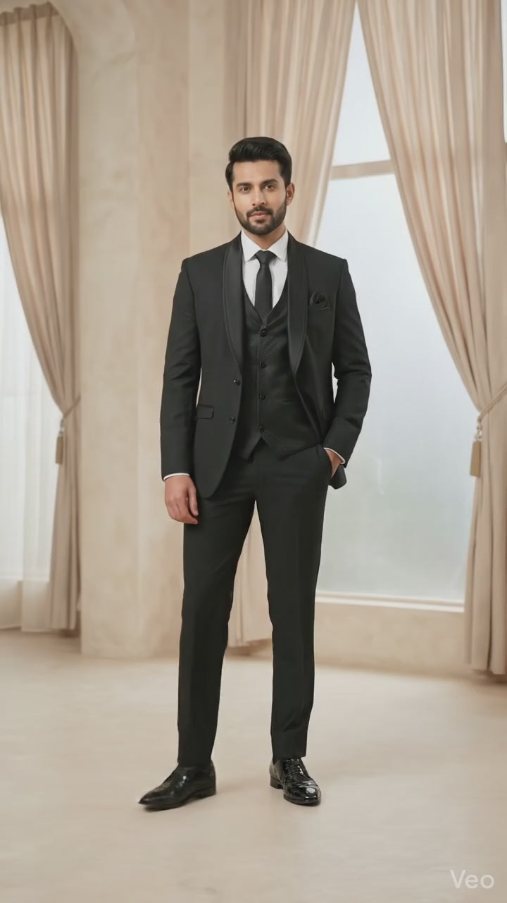 Five Piece Tuxedo (Deep Charcoal) by DressWalaNX
